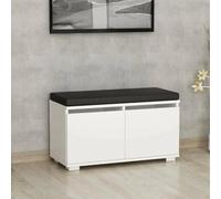 Dmora - Scarpiera Brachium, Mobile portascarpe, Armadio da Ingresso Multiuso, Mobiletto per Calzature, 80x35 h42 cm, Bianco