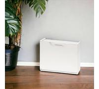 Dmora Scarpiera Bredene, Porta Scarpe salvaspazio, Scarpiera da Ingresso, Armadio scarpiera a 1 Anta, 100% Made in Italy, 51x17h40 cm, Bianco