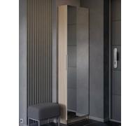 Dmora - Scarpiera Drome, Mobile portascarpe, Armadio da Ingresso Multiuso, Mobiletto per Calzature, 50x20 h181 cm, Rovere
