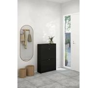 Dmora - Scarpiera Edith, Mobile portascarpe, Armadio da ingresso multiuso, Mobiletto per calzature, 70x24 h101 cm, Nero