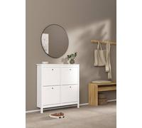 Dmora - Scarpiera Laurence, Mobile portascarpe, Armadio da ingresso multiuso, Mobiletto per calzature, 103x25 h103 cm, Bianco