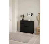 Dmora - Scarpiera Maxime, Mobile portascarpe, Armadio da Ingresso Multiuso, Mobiletto per Calzature, 109x32 h93 cm, Nero