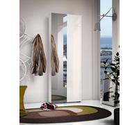 Dmora - Scarpiera Mbombela, Mobile portascarpe, Armadio da ingresso multiuso, Mobiletto per calzature, Made in Italy, 70x19h200 cm, Bianco lucido