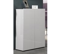 Dmora - Scarpiera Witbank, Mobile portascarpe, Armadio da ingresso multiuso, Mobiletto per calzature, Made in Italy, 80x34h115 cm, Bianco lucido