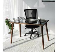 Dmora - Scrivania Euphro, Scrittoio multiuso, Tavolo per ufficio porta PC, Piano di lavoro, 110x60h73 cm, Noce