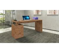 Dmora Scrivania Siro, Scrittoio lineare, Scrivania Ufficio Multiuso, Scrivania salvaspazio Multi Posizione, 160x60h75 cm, Rovere