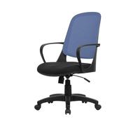 Dmora Sedia con Ruote Arcola Nero Regolabile Imbottito, Poltrona da Ufficio 5 Ruote