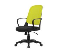 Dmora Sedia con Ruote Arcola Nero Regolabile Imbottito, Poltrona da Ufficio 5 Ruote