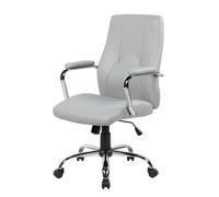 Dmora Sedia con Ruote Yuki Nero Regolabile 5 Ruote, Poltrona da Ufficio Imbottito