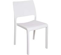 Dmora - Sedia da Esterno Ancona, Seduta da Giardino, Sedia per Tavolo da Pranzo, Poltrona Outdoor, 100% Made in Italy, Cm 46x52h82, Bianco