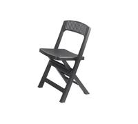 Dmora Sedia da Esterno Falconara Nero Antracite Una Sedia Pieghevole, Sfumatura Colore Seduta Antracite