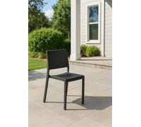 Dmora Sedia da Esterno Garaguso Grigio Antracite Una Sedia Impilabile, Made in Italy