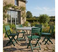 Dmora Sedia da Esterno Premilcu Verde 4 Sedie Pieghevole, Peso Supportato 120 kg Made in Italy