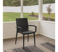 Dmora Sedia da Esterno Ruoti Grigio Antracite Una Sedia Impilabile, Made in Italy