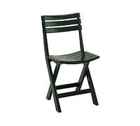 Dmora Esterno Terni, Seduta da Giardino Pieghevole, Sedia per Tavolo da Pranzo, Poltrona Outdoor, 100% Made in Italy, Cm 44x41h78, Verde, Polipropilene