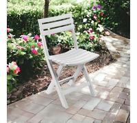Dmora - Sedia da esterno Terni, Seduta da giardino pieghevole, Sedia per tavolo da pranzo, Poltrona outdoor, 100% Made in Italy, Cm 44x41h78, Bianco