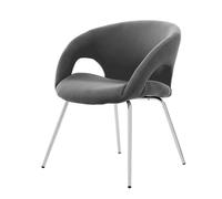 Dmora - Sedia da Ufficio Bathurst, Seduta da Attesa con braccioli per Ufficio, Seduta ergonomica da Attesa, Cm 58x59h72, Grigio