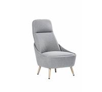 Dmora - Sedia da Ufficio Dunedin, Seduta da Attesa per Ufficio, Poltrona ergonomica, Cm 77x65h100, Grigio