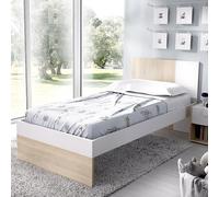 Dmora Set Camera da Letto SanMartino Marrone Rovere 4 Cassetti 2 Ripiani, Ante