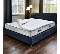 Dmora Set di 1 Topper Singolo e 1 guanciale Scorpione, Rinnova Materasso, Sovramaterasso, Materassino per Ospiti, Made in Italy, 80x190 h5 cm, Bianco