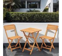 Dmora set Tavolo e Sedie Lepus Marrone 2 Posti Dimensione Seduta 40x30h81 cm, Dimensione Tavolo 50x50h72 cm