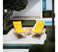 Dmora set Tavolo e Sedie Lerna Marrone 2 Posti Dimensione Seduta 59x44h90 cm, Dimensione Tavolo 40x40h40 cm