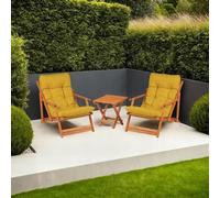 Dmora set Tavolo e Sedie Lyncis Marrone 2 Posti Dimensione Seduta 66x48h112 cm, Dimensione Tavolo 40x40h40 cm