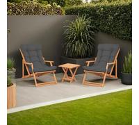 Dmora set Tavolo e Sedie Lyncis Marrone 2 Posti Dimensione Seduta 66x48h113 cm, Dimensione Tavolo 40x40h40 cm