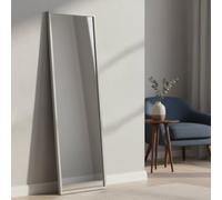 Dmora - Specchio Alp, Specchiera, Articolo d'arredo a muro, Decorazione con specchio, 50x2h160 cm, Bianco
