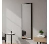 Dmora - Specchio Alp, Specchiera, Articolo d'arredo a muro, Decorazione con specchio, 50x2h160 cm, Nero