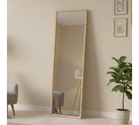 Dmora - Specchio Alp, Specchiera, Articolo d'arredo a muro, Decorazione con specchio, 50x2h160 cm, Rovere