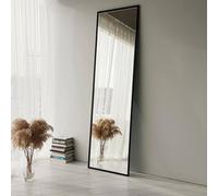 Dmora Specchio Becrux 60x170h cm Nero Forma Rettangolare Materiale Struttura in Metallo, Tipologia con Cavalletto