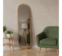 Dmora - Specchio Calypso, Specchiera, Articolo d'arredo a muro, Decorazione con specchio, 40x2h120 cm, Rovere