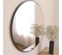 Dmora - Specchio Euterpe, Specchiera, Articolo d'arredo a muro, Decorazione con specchio, 60x2h60 cm, Nero