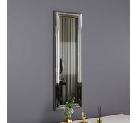 Dmora Specchio Mitale 30x90h cm Argento Forma Rettangolare Tipologia a Parete, Colore Struttura Trasparente