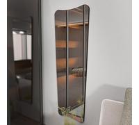 Dmora Specchio Miteon 55x150h cm Nero Forma Rettangolare Tipologia a Parete, Colore Struttura Trasparente
