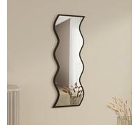 Dmora Specchio Mivili 40x120h cm Nero Forma Rettangolare Tipologia a Parete, Colore Struttura Trasparente