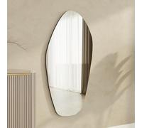 Dmora Specchio Nelela 60x120h cm Nero Forma Ovale Tipologia a Parete, Colore Struttura Trasparente