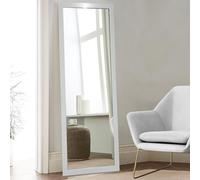 Dmora Specchio Neliar 40x105h cm Bianco Forma Rettangolare Tipologia a Terra, Colore Struttura Trasparente