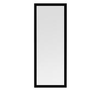 Dmora Specchio Neliar 40x105h cm Nero Forma Rettangolare Tipologia a Terra, Colore Struttura Trasparente