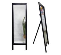 Dmora Specchio Nelili 45x145h cm Nero Forma Rettangolare Tipologia a Terra, Colore Struttura Trasparente