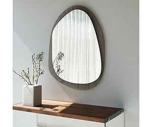 Dmora Specchio Nenari 75x55h cm Marrone Bronzo Forma Ovale Tipologia a Parete, Colore Struttura Trasparente