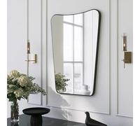 Dmora Specchio Nerane 50x70h cm Nero Forma Rettangolare Tipologia a Parete, Colore Struttura Trasparente