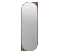 Dmora Specchio Nerena 52x152h cm Marrone Noce Forma Rettangolare Tipologia a Parete, Colore Struttura Trasparente