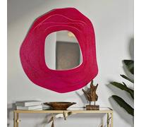 Dmora - Specchio Piracicaba, Specchiera, Articolo d'arredo a muro, Decorazione con specchio, 90 x 4 h97 cm, Fucsia