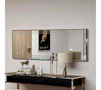 Dmora - Specchio Pleione, Specchiera, Articolo d'arredo a muro, Decorazione con specchio, 40x2h120 cm, Bianco