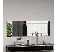 Dmora - Specchio Pyxis, Specchiera, Articolo d'arredo a muro, Decorazione con specchio, 40x2h120 cm, Bianco