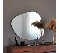 Dmora Specchio RAS 2.2x58h cm Bianco Forma Irregolare Materiale Struttura in Legno Nobilitato, Tipologia a Muro