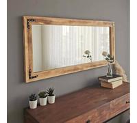 Dmora Specchio Tantalus 3x50h cm Marrone Noce Forma Rettangolare Materiale Struttura in Legno Nobilitato, Tipologia da Appendere