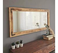 Dmora Specchio Tantalus 3x50h cm Marrone Noce Forma Rettangolare Materiale Struttura in Legno Nobilitato, Tipologia da Appendere